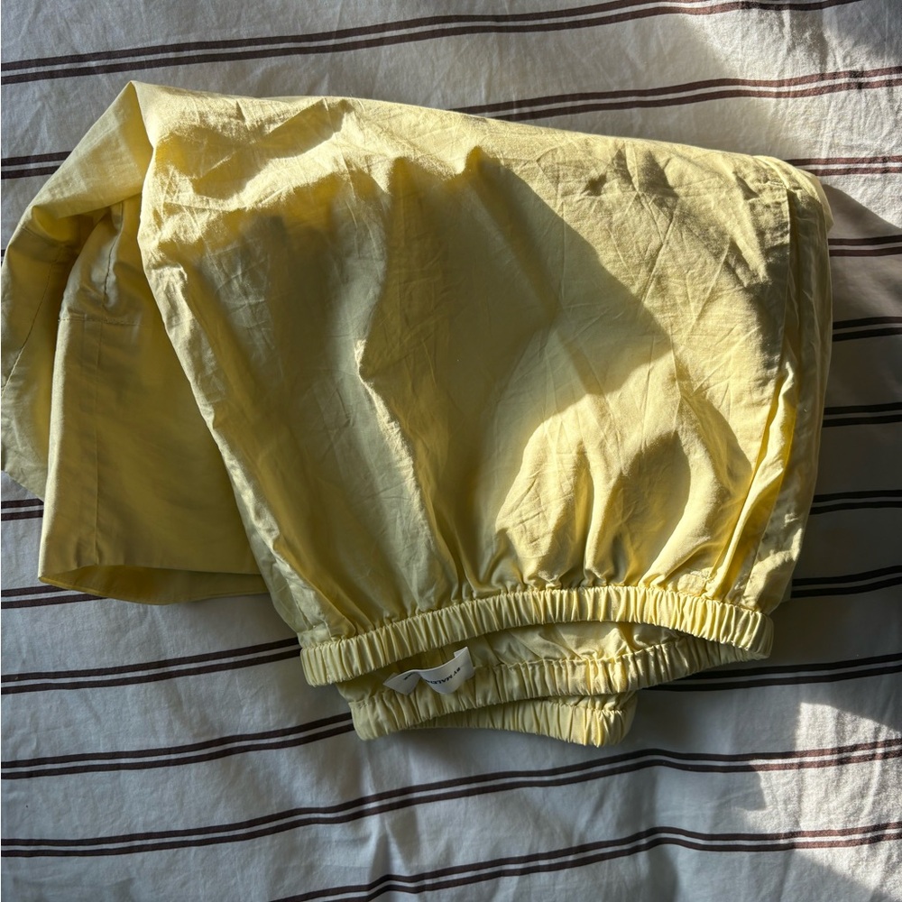 Butter Yellow Malene Birger Cotton Siona Shorts 38